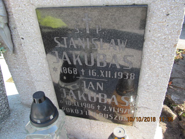 Stanisław Jakubas 1867 Biadoliny Radłowskie - Grobonet - Wyszukiwarka osób pochowanych