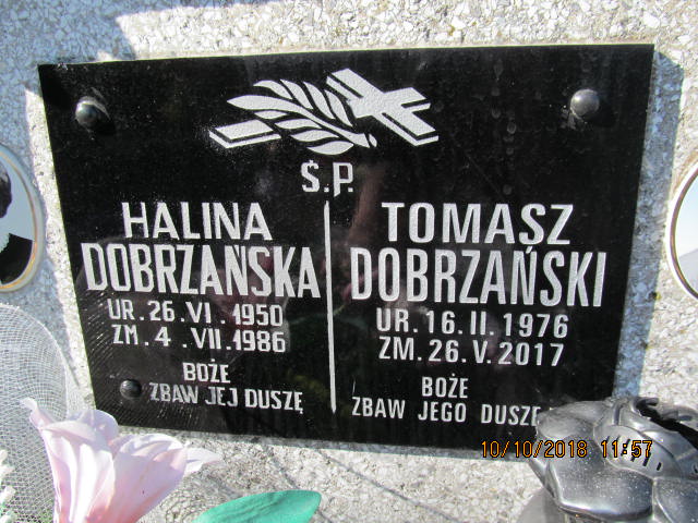 Halina Dobrzańska 1950 Biadoliny Radłowskie - Grobonet - Wyszukiwarka osób pochowanych